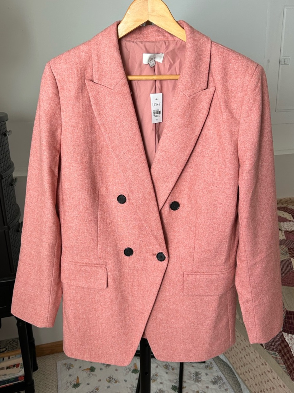Loft Double Breasted Wool Blazer NWT 14